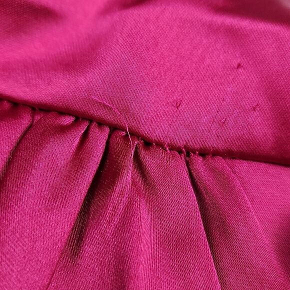 Sincerely Jules‎ -523 Faux Wrap Long Sleeve Fuchsia Hibiscus Top Blouse NWT XS - Picture 5 of 9